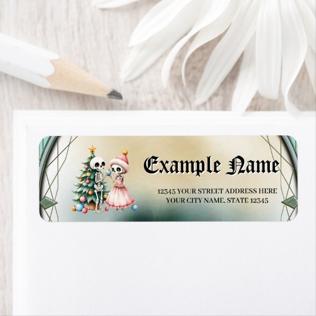 Ben, baubles och lite magi returadress etikett (Insitu)