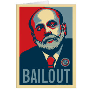 Ben Bernanke räddningsaktionkort Hälsningskort