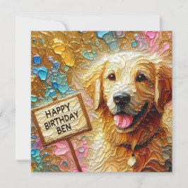 BEN ~ Birthday Card ~ Golden Retriever ~