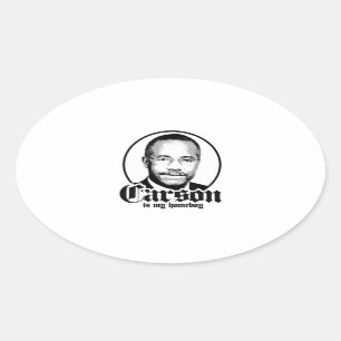 Ben Carson är min Homeboy Ovalt Klistermärke