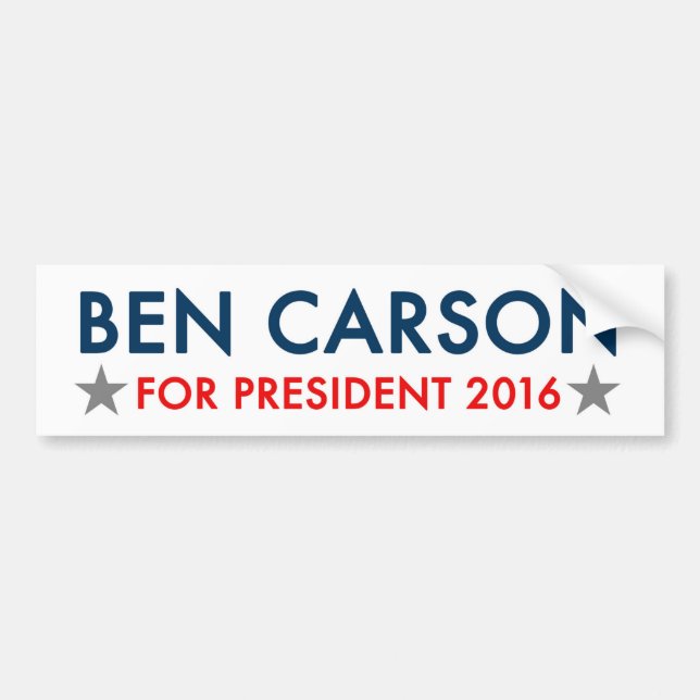 Ben Carson för den presidentbildekalet 2016 Bildekal (Framsidan)