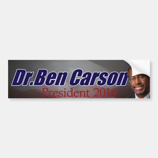 Ben Carson för presidentbildekal Bildekal (Framsidan)