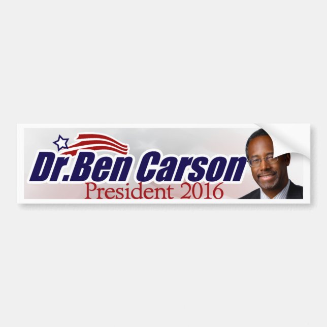 Ben Carson för presidentbildekal Bildekal (Framsidan)