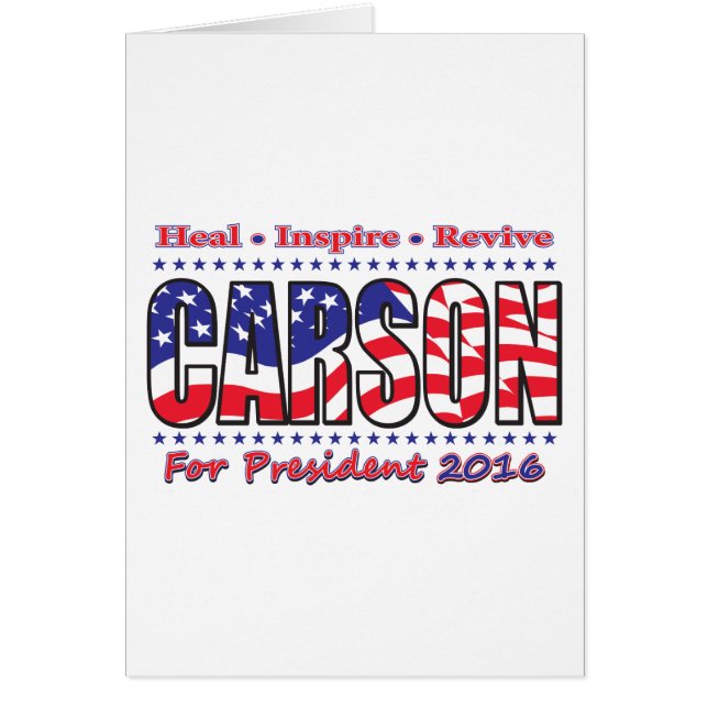 Ben Carson Hälsningskort (Framsidan)