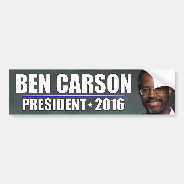 Ben Carson - president 2016 Bildekal (Framsidan)