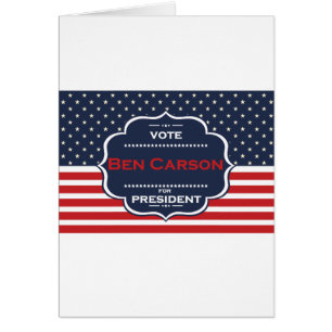 Ben Carson President Hälsningskort