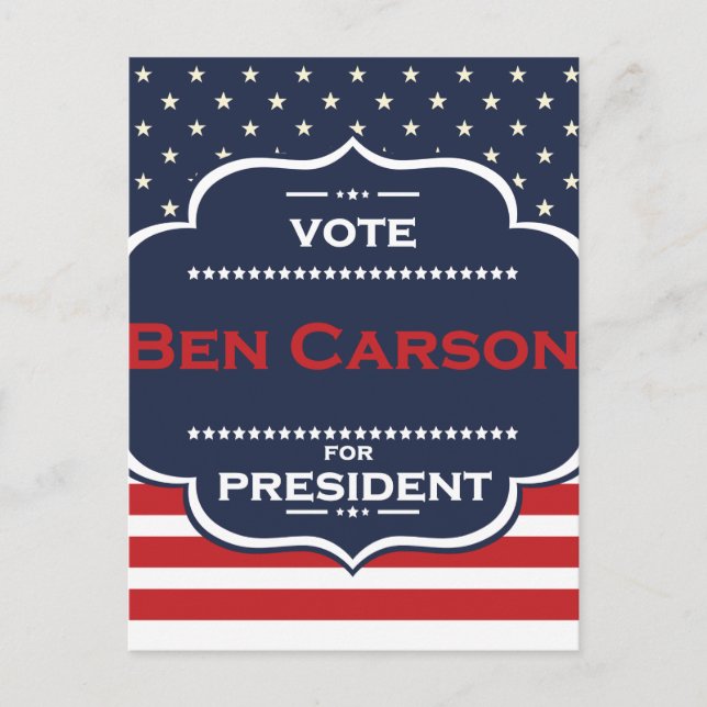 Ben Carson President Vykort (Framsida)