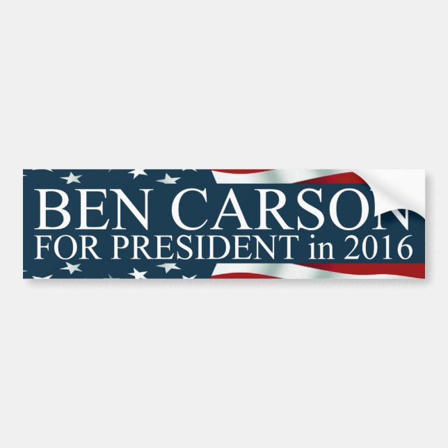 Ben Carson till president 2016 Bildekal (Framsidan)