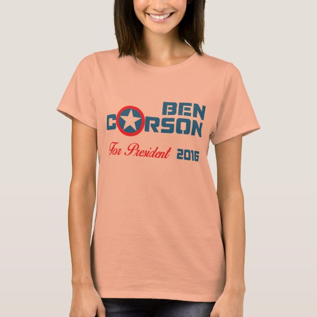 Ben Carson Till president 2016 Tee (Framsida)