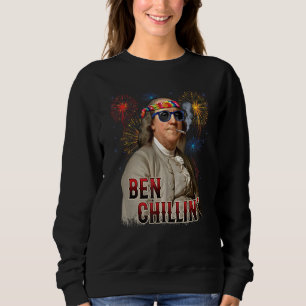 Ben Chillin' Stoner Ben Franklin 4:e juli-Firew T Shirt