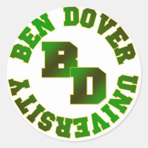 Ben Dover Universiteten Runt Klistermärke