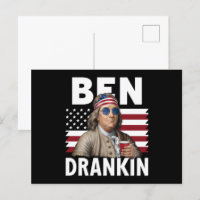 Ben drack öl 4 juli Vintage Flagga Rolig