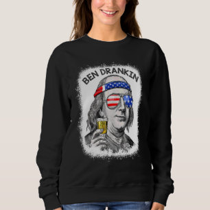 Ben Drankin 4:e juli 4:e juli USA flagga T Shirt