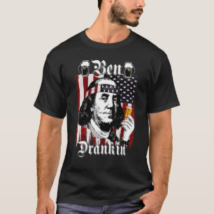 Ben Drankin 4:e juli Benjamin Franklin Usa Fla T Shirt