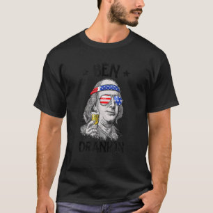 Ben Drankin 4:e juli Wome Benjamin Franklin Manar T Shirt