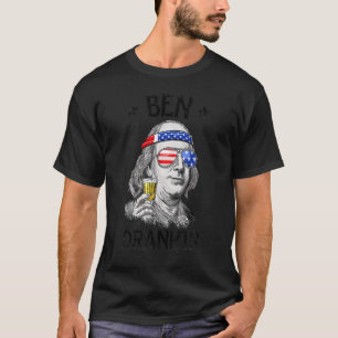 Ben Drankin 4:e juli Wome Benjamin Franklin Manar T Shirt