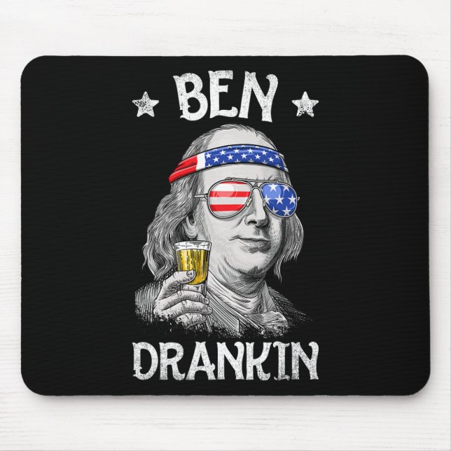 Ben Drankin 4 juli Benjamin Franklin Män Amer Musmatta (Framsidan)