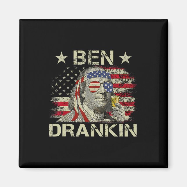 Ben Drankin Benjamin Franklin 4:e juli, Läkare. Magnet (Framsidan)
