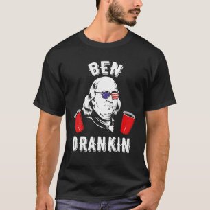 Ben Drankin Benjamin Franklin Sunglasses 4th of Ju T Shirt