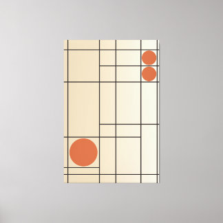 Ben Drift nr 1 Beige + Terrakotta Geometrisk Konst Canvastryck