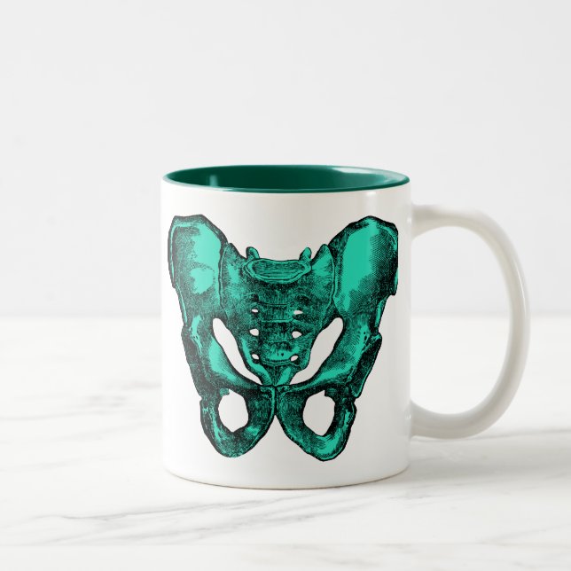 Ben för människaanatomibäcken Två-Tonad mugg (Höger)