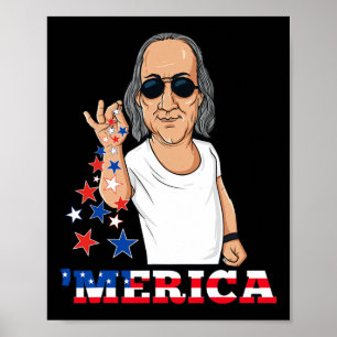Ben Franklin 4:e juli Merica Poster