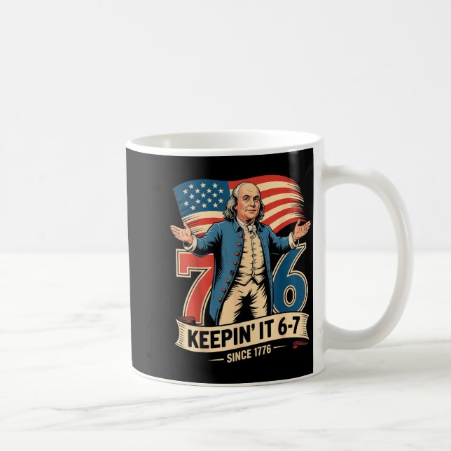 Ben Franklin 67 Meme Keen It 7-6 History Teacher S Kaffemugg (Höger)