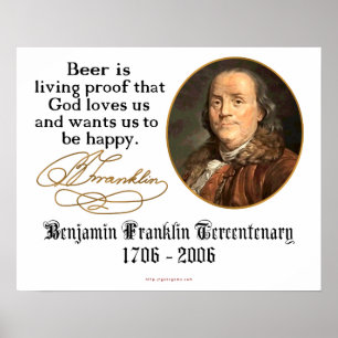 Ben Franklin - Beer Poster