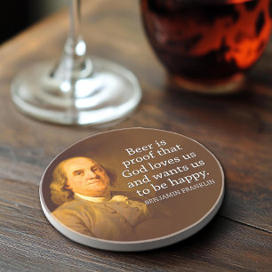 Ben Franklin Beer Quote Underlägg