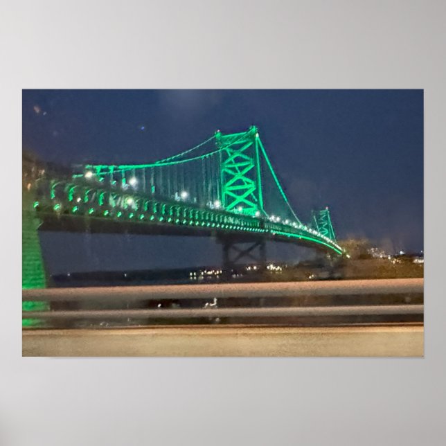Ben Franklin Bridge Philadelphia Affisch (Framsidan)