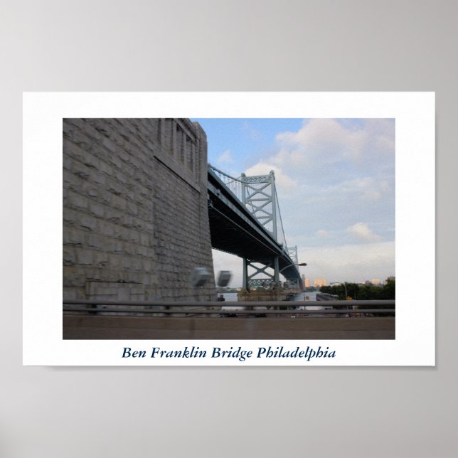 Ben Franklin Bridge Philadelphia Photo Poster (Framsidan)