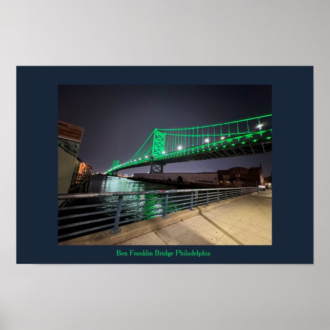 Ben Franklin Bridge Philadelphia Poster (Framsidan)