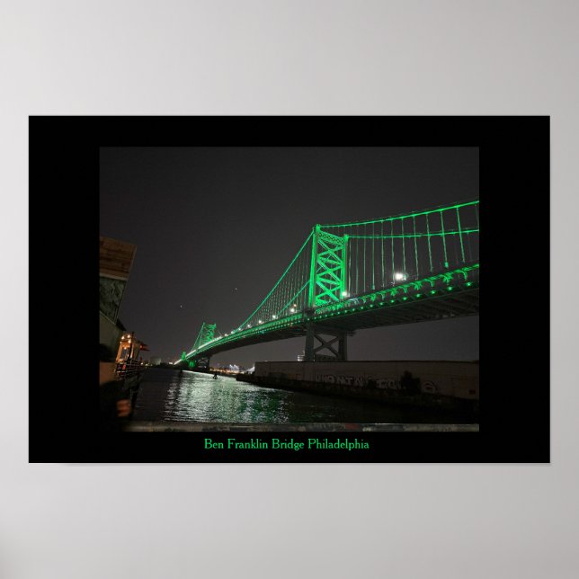 Ben Franklin Bridge Philadelphia Poster (Framsidan)