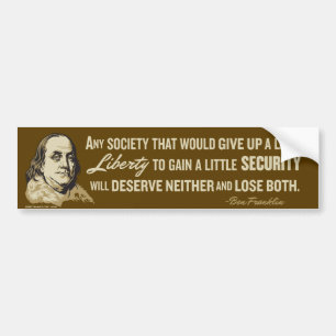 Ben Franklin Citat Klistermärke