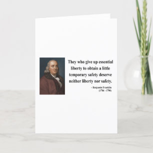 Ben Franklin citationstecken 1b Kort