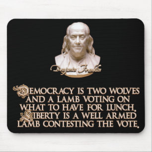 Ben Franklin citationstecken: 2 varger & en väl Musmatta