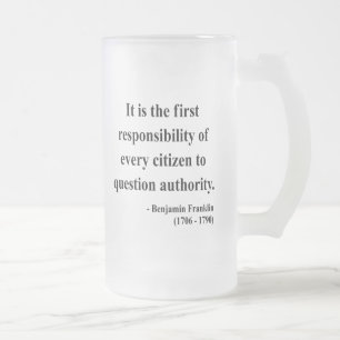 Ben Franklin citationstecken 3a Frostat Ölglas