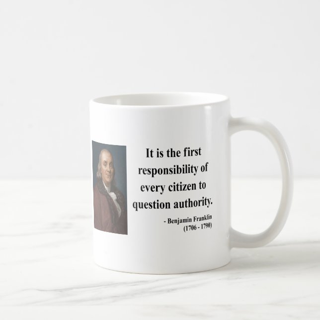 Ben Franklin citationstecken 3b Kaffemugg (Höger)