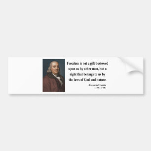 Ben Franklin citationstecken 4b Bildekal