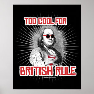 Ben Franklin för Coola för brittisk regel Poster