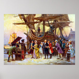 Ben Franklin går tillbaka till Philadelphia Poster