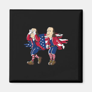 Ben Franklin Griddy American Flagga 4:e juli Magnet