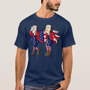Ben Franklin Griddy American Flagga 4:e juli T Shirt
