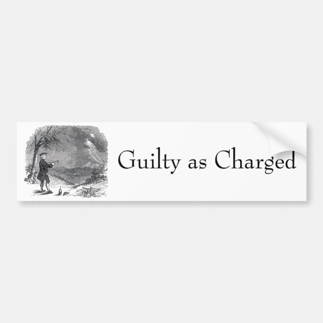 Ben Franklin Guilty as Charged Bildekal (Framsidan)