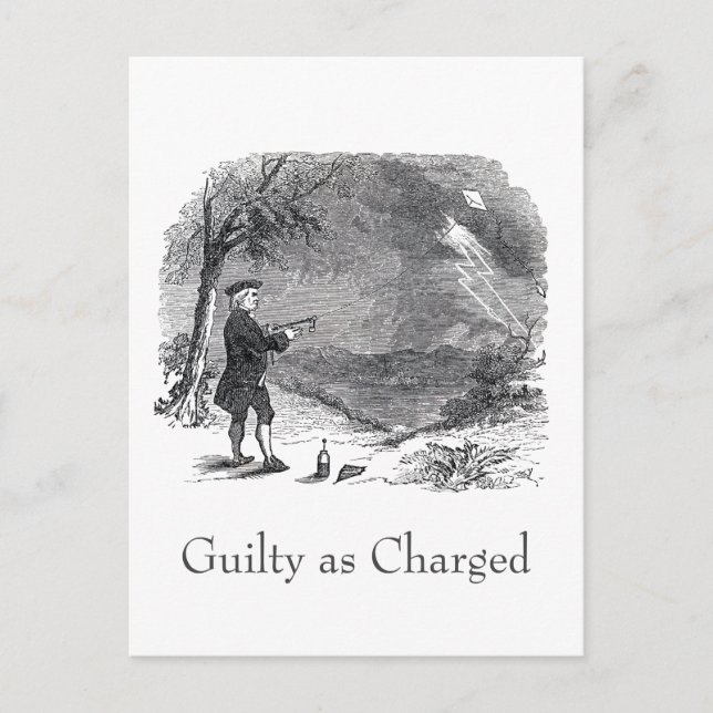 Ben Franklin Guilty as Charged Vykort (Framsida)