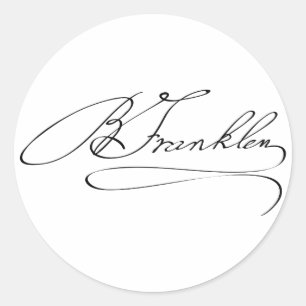 Ben Franklin häfte Runt Klistermärke