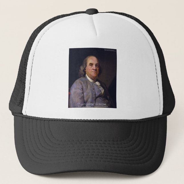 Ben Franklin "Kärlek Thy Neibhbor Men.." Offertpre Keps (Framsida)