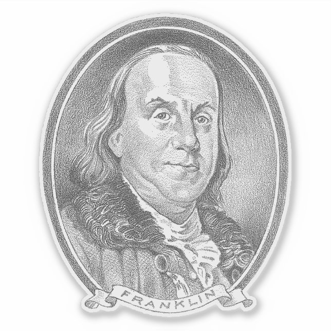 Ben Franklin Klistermärken (Framsida)