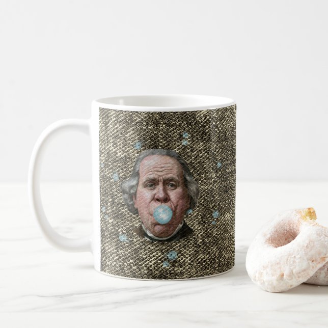Ben Franklin med bubbelgummi Kaffemugg (Med munk)