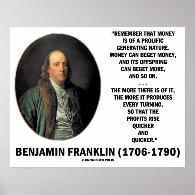 Ben Franklin Money Prolific Generating Nature Poster (Framsidan)